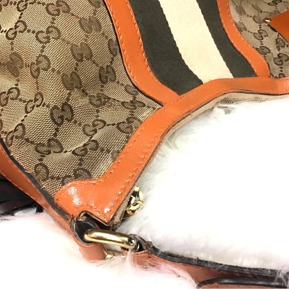 GUCCI Hobo GG Canvas Leather Orange - Picture 11 of 15